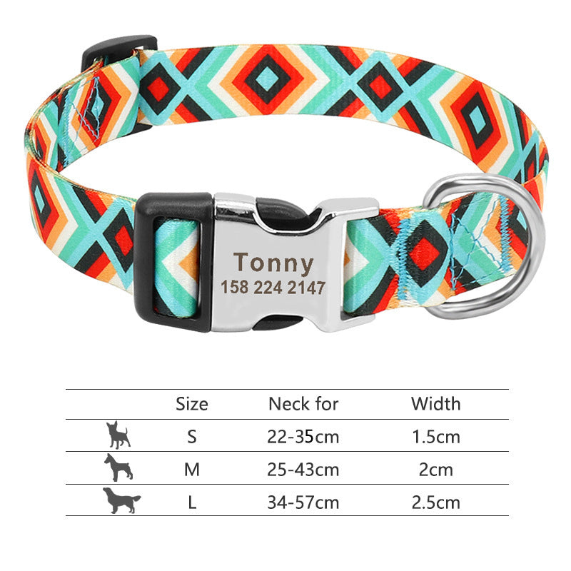 Adjustable Nylon Dog Collar