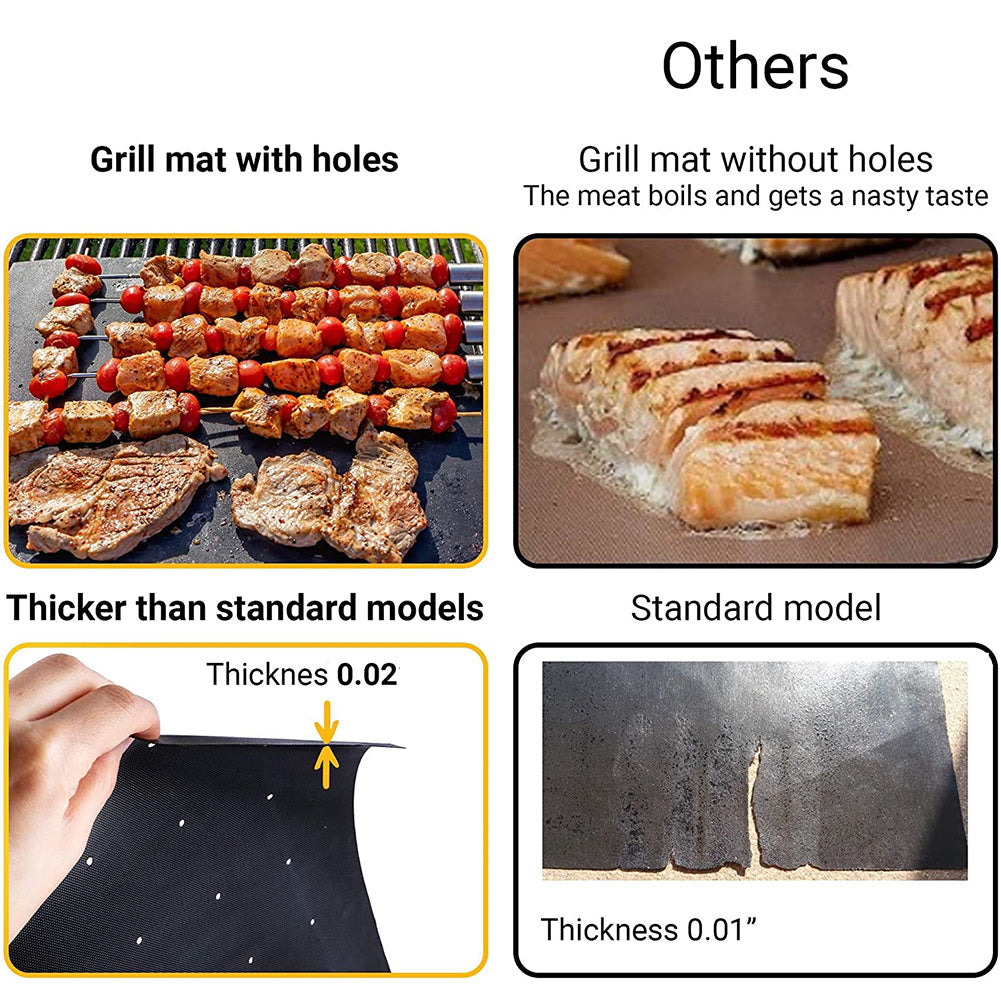 Thickened BBQ Non-stick Barbecue Mat Barbecue Mat Outdoor Barbecue Mat