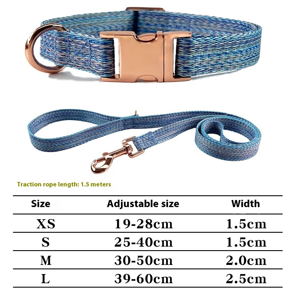 Dog Leash With Engraved Lettering And Anti Lost Collar