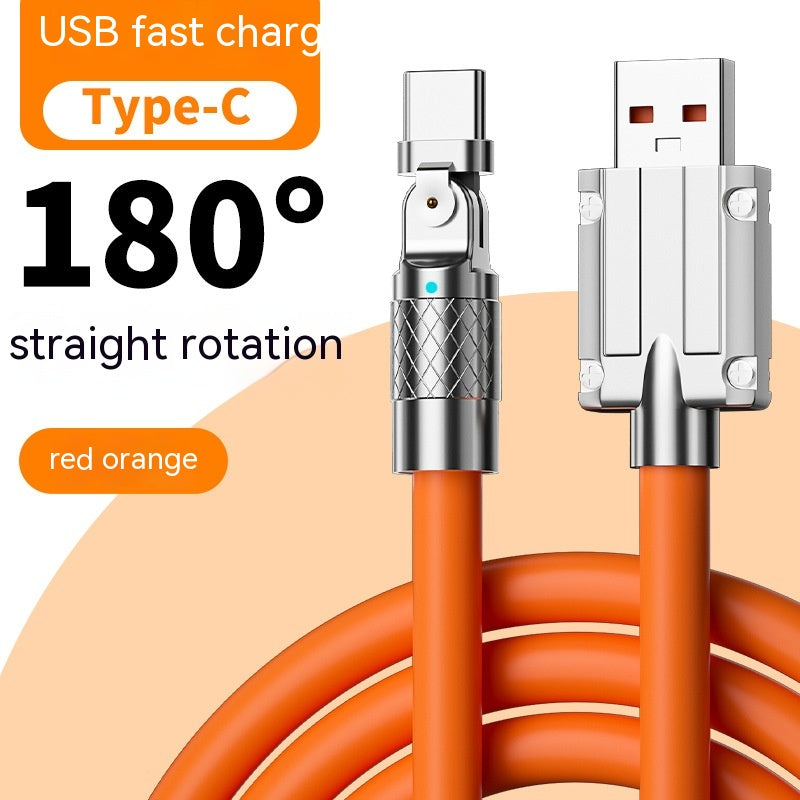 120W Mobile Game Rotating Elbow Data Super Fast Charge Charging Cable