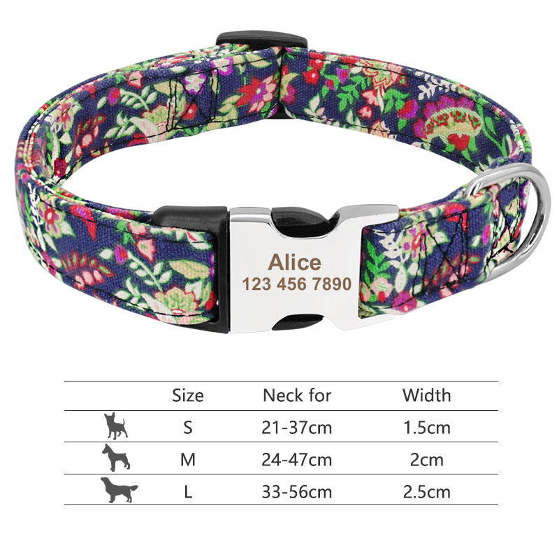 Adjustable Nylon Dog Collar