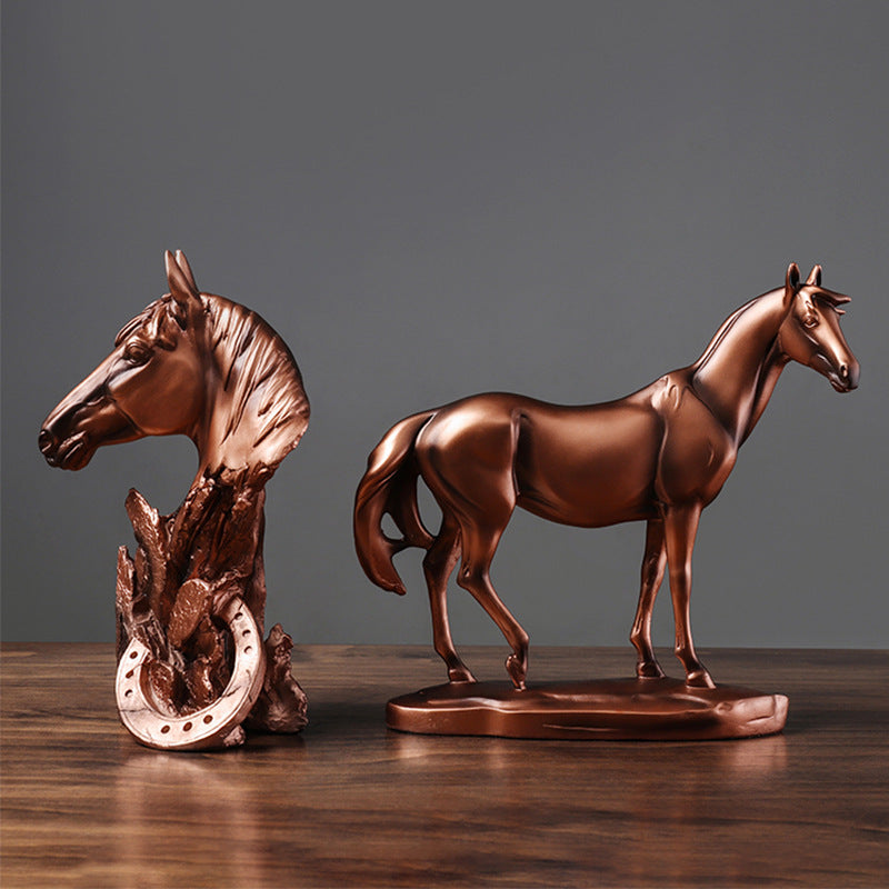 War Horse Bronze Horse Head Power Horse Resin Crafts