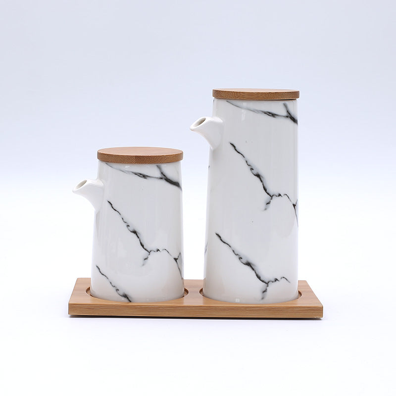 Nordic Marbled Ceramic Seasoning Jar