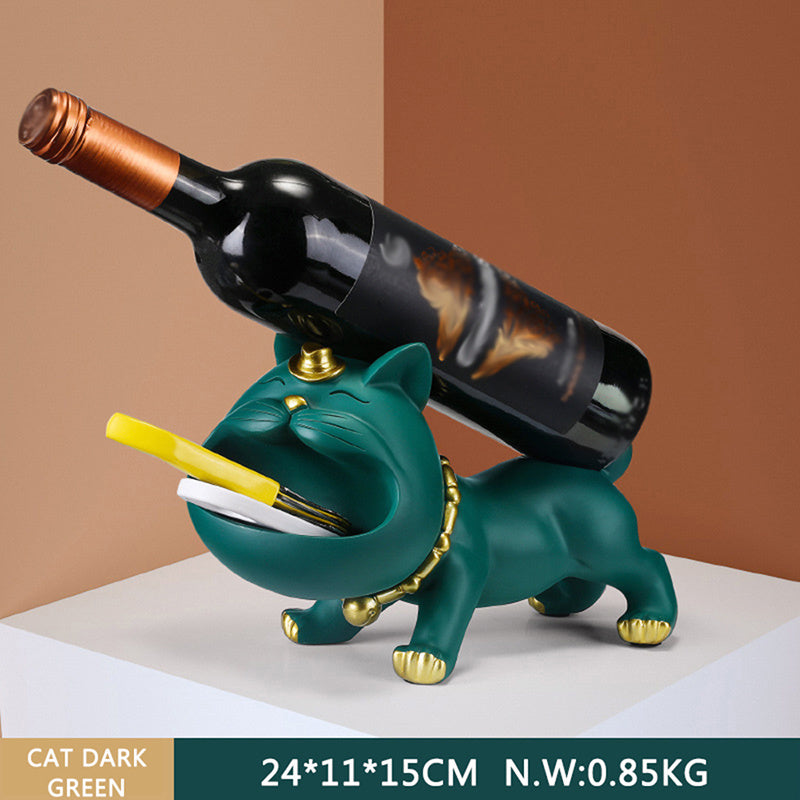 Small Cat And Dog Red Wine Rack