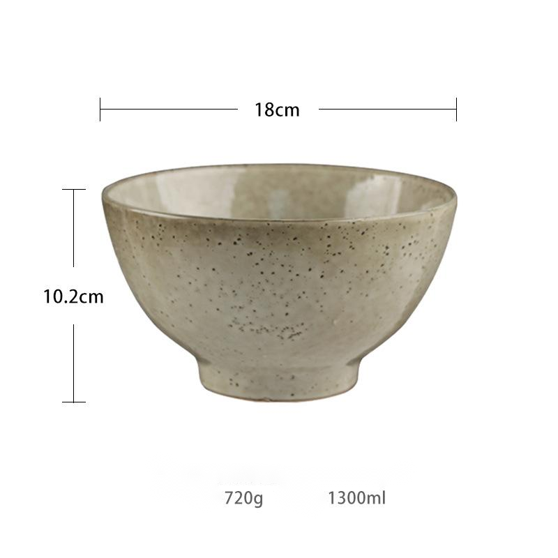 Japanese Retro Pitted Household Ceramic Tableware