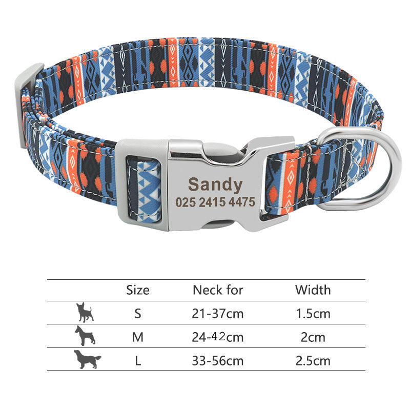 Adjustable Nylon Dog Collar