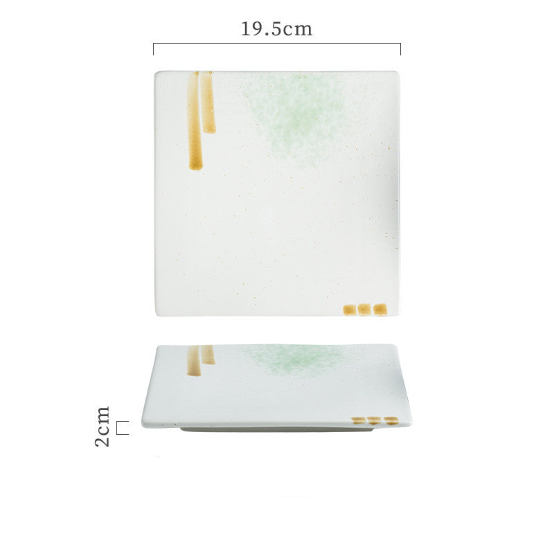 Creative Ceramic Plate Square Household