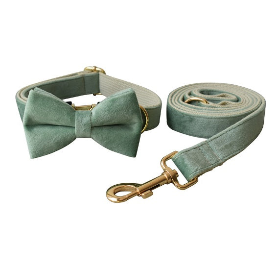 Velvet Pet Collar Traction Rope