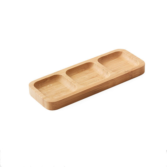 Japanese Style Wooden Fruit Plate Divided Tea Tray