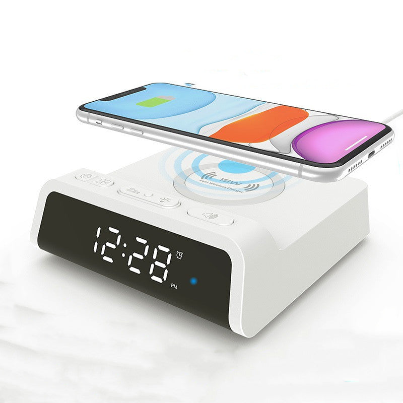 Multifunctional 15W Wireless Charger Clock Alarm Clock Factory Private Model