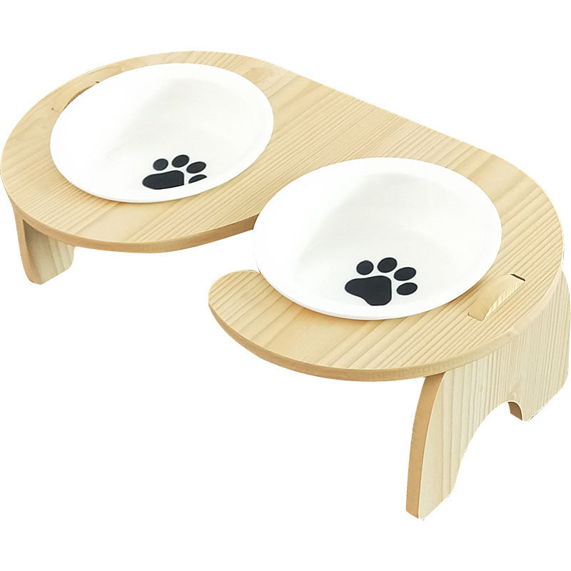 Wooden Frame Pet Bowl