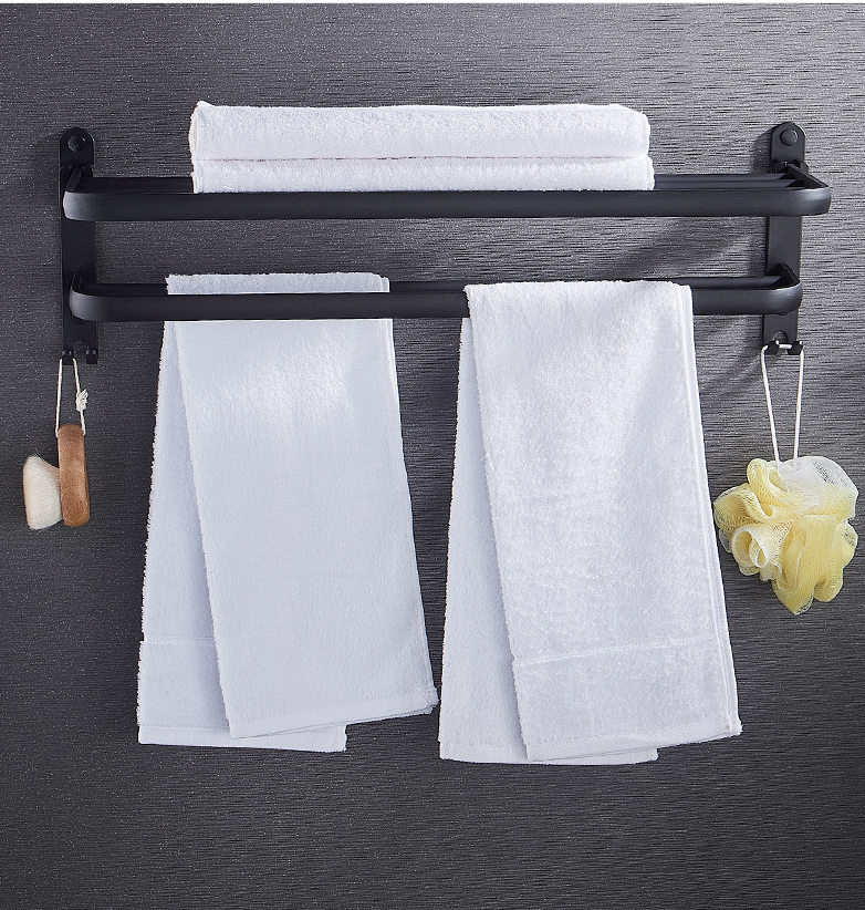 Towel Rack Bathroom Shelf  Wall-mounted Without Perforation